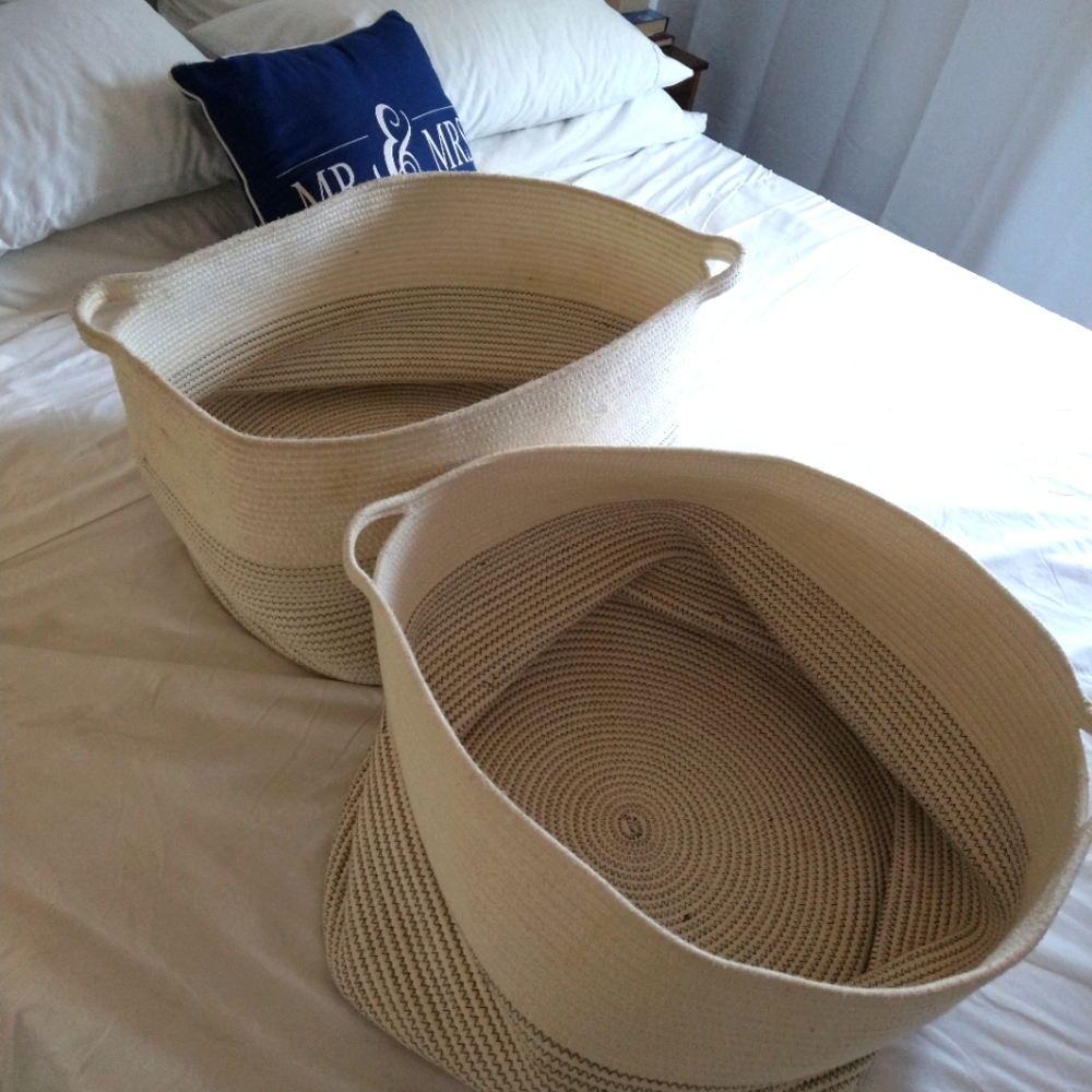 *SOLD* 2 Woven baskets